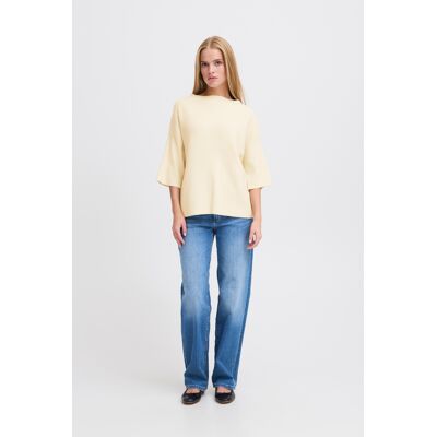Ichi Strickpullover IHBOSTON Strickpullover Baggy fit Beige M Ichi Strickpullover IHBOSTON Strickpullover Baggy fit Beige M