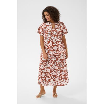Kaffe Curve Kurzarm-Bluse KCevia Kurzarm-Bluse Regular fit Braun weiß EU 54 / UK 26 Kaffe Curve Kurzarm-Bluse KCevia Kurzarm-Bluse Regular fit Braun weiß EU 54 / UK 26