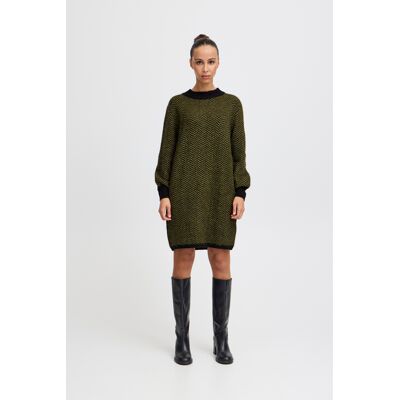 Ichi Casual IHKAMARA Kleid Loose fit Schwarz Grün XL Ichi Casual IHKAMARA Kleid Loose fit Schwarz Grün XL