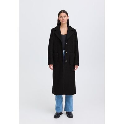 Ichi Jacke IHSTIPA Mantel Regular fit Schwarz EU 38 / UK 10 Ichi Jacke IHSTIPA Mantel Regular fit Schwarz EU 38 / UK 10
