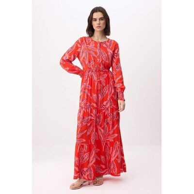 Turkishsouq Damen-Maxikleid mit Blumenmuster und langem Schnitt, Hijab-Stil Rot EU 46 / UK 18 Turkishsouq Damen-Maxikleid mit Blumenmuster und langem Schnitt, Hijab-Stil Rot EU 46 / UK 18
