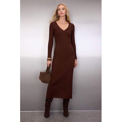 Turkishsouq Damen-Maxikleid, flach, lang, figurbetont, für Tag und Nacht Braun S Turkishsouq Damen-Maxikleid, flach, lang, figurbetont, für Tag und Nacht Braun S