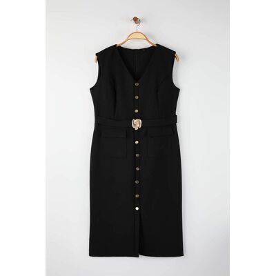 Turkishsouq Curve Damen Midi-Kleid, ärmellos, gerade geschnitten, figurbetont ...ärmellos, Tag/Nacht, Plus-Size Schwarz EU 44 / UK 16 Turkishsouq Curve Damen Midi-Kleid, ärmellos, gerade geschnitten, figurbetont ...ärmellos, Tag/Nacht, Plus-Size Schwarz EU 44 / UK 16