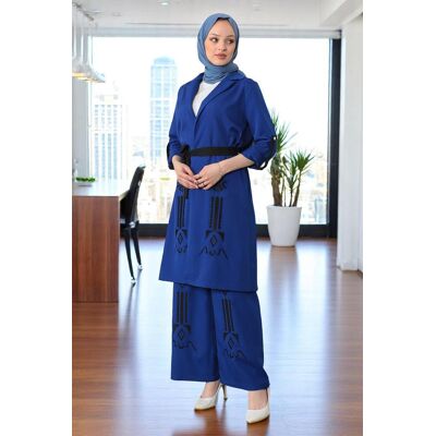 Turkishsouq Bestickt Detailed Anzug Indigo Blau EU 42 / UK 14 Turkishsouq Bestickt Detailed Anzug Indigo Blau EU 42 / UK 14