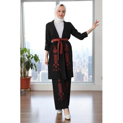 Turkishsouq Bestickt Detailed Anzug Schwarz Schwarz EU 42 / UK 14 Turkishsouq Bestickt Detailed Anzug Schwarz Schwarz EU 42 / UK 14