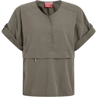 Craghoppers - "Medina" Hemd für Damen, Über den Kopf, Nosilife, kurzärmlig (Wilde Olivefarbe) Khaki EU 42 / UK 14 Craghoppers - "Medina" Hemd für Damen, Über den Kopf, Nosilife, kurzärmlig (Wilde Olivefarbe) Khaki EU 42 / UK 14