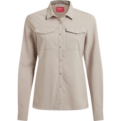 Craghoppers - "NosiLife Pro III" Hemd für Damen Langärmlig (Helles Pilz Beige) Khaki EU 46 / UK 18 Craghoppers - "NosiLife Pro III" Hemd für Damen Langärmlig (Helles Pilz Beige) Khaki EU 46 / UK 18