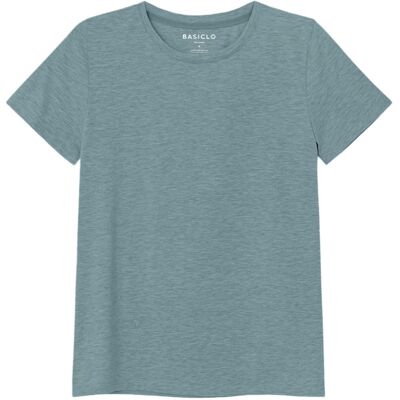 Basiclo Crew-neck Premium T-Shirt SMOKE MINT Minze XS Basiclo Crew-neck Premium T-Shirt SMOKE MINT Minze XS