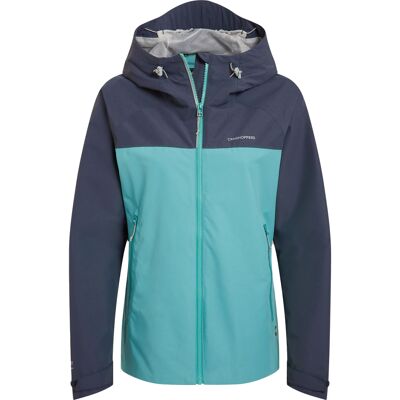 Craghoppers - "Vanth" Jacke, wasserfest für Damen (Glasiger Aquamarin/Anthrazit) Dunkelgrau EU 34 / UK 6 Craghoppers - "Vanth" Jacke, wasserfest für Damen (Glasiger Aquamarin/Anthrazit) Dunkelgrau EU 34 / UK 6
