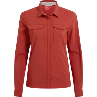 Craghoppers - "NosiLife Pro III" Hemd für Damen Langärmlig (Cinnabar) Koralle EU 46 / UK 18 Craghoppers - "NosiLife Pro III" Hemd für Damen Langärmlig (Cinnabar) Koralle EU 46 / UK 18