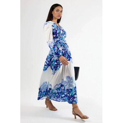 MSN Collection Maxikleid mit Blumenmuster Dunkelblau M MSN Collection Maxikleid mit Blumenmuster Dunkelblau M
