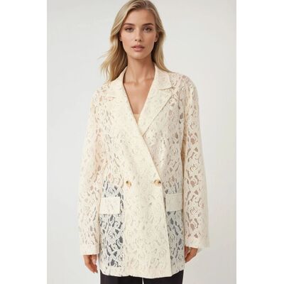 Hiccup Florale Spitze Langarmjacke Pika Kollektion Elfenbein S Hiccup Florale Spitze Langarmjacke Pika Kollektion Elfenbein S