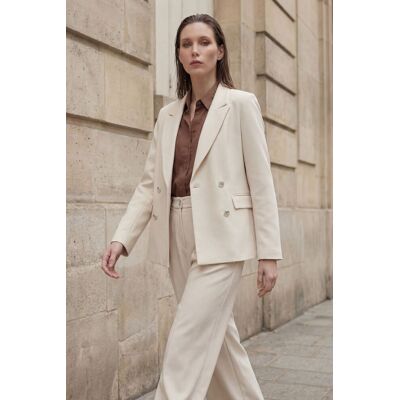 MyFashion Geknöpftes Blazer-Jackett Creme XL MyFashion Geknöpftes Blazer-Jackett Creme XL