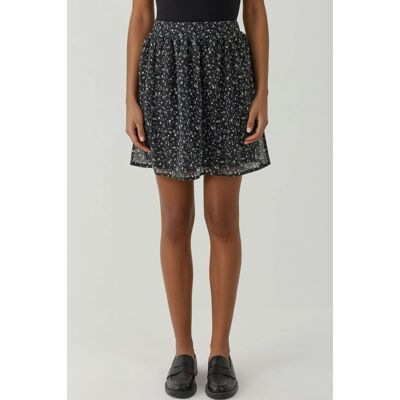 Hiccup Hochtaillierter Blumendruck-Minirock Schwarz S Hiccup Hochtaillierter Blumendruck-Minirock Schwarz S