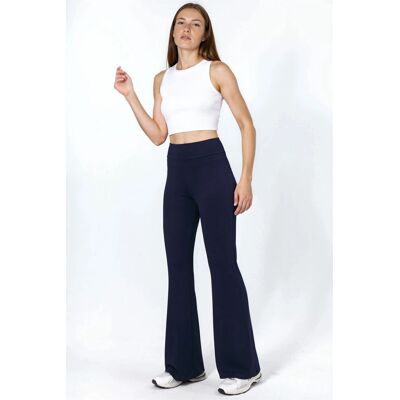 Hiccup Hochtaillierte Modal Touch Flared Leggings Marine XS Hiccup Hochtaillierte Modal Touch Flared Leggings Marine XS