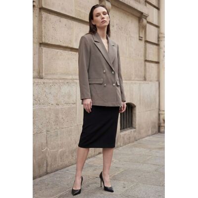 MyFashion Geknöpfter Blazer-Jacke Khaki L MyFashion Geknöpfter Blazer-Jacke Khaki L