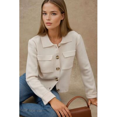 Hiccup Knopf-Cardigan mit Taschen Beige S Hiccup Knopf-Cardigan mit Taschen Beige S