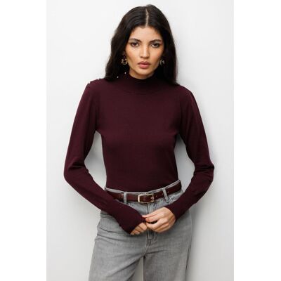 Mixray Turtleneck Strickpullover Lila L Mixray Turtleneck Strickpullover Lila L