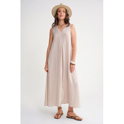 Mixray V-Ausschnitt Maxikleid Stein M Mixray V-Ausschnitt Maxikleid Stein M