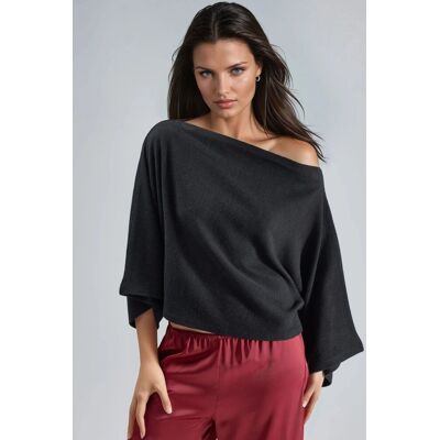 Busem Lässige Strickbluse Schwarz S Busem Lässige Strickbluse Schwarz S