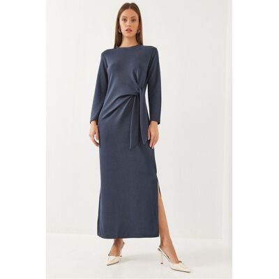 Bianco Lucci Maxi-Jersey-Kleid mit Schleife Lila S Bianco Lucci Maxi-Jersey-Kleid mit Schleife Lila S