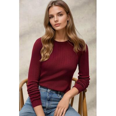 Hiccup Basic Pullover Burgund M Hiccup Basic Pullover Burgund M