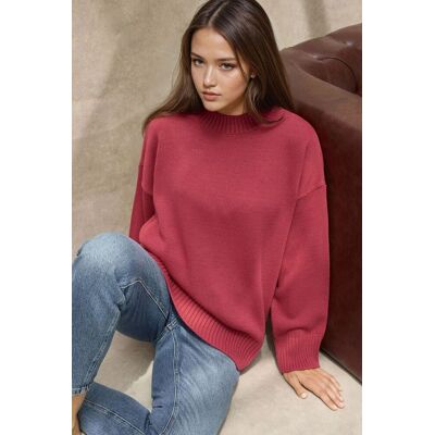 Hiccup Rundhals Gemütlicher Pullover Kirsche S Hiccup Rundhals Gemütlicher Pullover Kirsche S