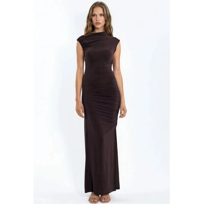 Hiccup Maxikleid mit Schlitzen und detailreichen Bodycon-Schnitt in Sandfarbe Mokka M Hiccup Maxikleid mit Schlitzen und detailreichen Bodycon-Schnitt in Sandfarbe Mokka M