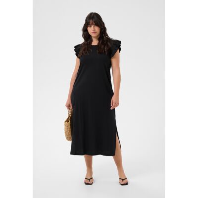 Kaffe Curve Kleid KCcaline Kleid Regular fit Schwarz EU 42 / UK 14 Kaffe Curve Kleid KCcaline Kleid Regular fit Schwarz EU 42 / UK 14