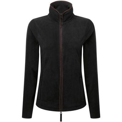 Premier - "Artisan" Fleecejacke für Damen (Schwarz/Braun) Schwarz XS Premier - "Artisan" Fleecejacke für Damen (Schwarz/Braun) Schwarz XS