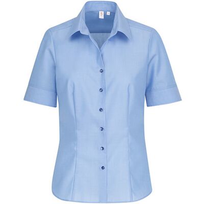 Seidensticker - Bluse für Damen kurzärmlig (Hellblau) Blau 18 Zoll Seidensticker - Bluse für Damen kurzärmlig (Hellblau) Blau 18 Zoll