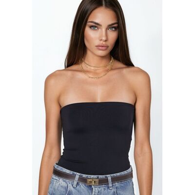 Busem Bandeau-Crop-Top Schwarz M Busem Bandeau-Crop-Top Schwarz M