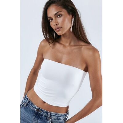 Busem Bandeau-Top mit verkürzter Länge Weiß L Busem Bandeau-Top mit verkürzter Länge Weiß L