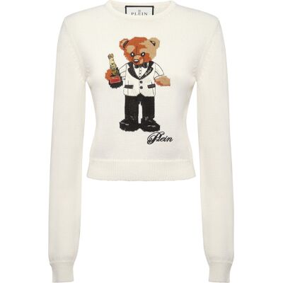 Philipp Plein Pullover Rundhalsausschnitt Ls Teddy Creme S Philipp Plein Pullover Rundhalsausschnitt Ls Teddy Creme S