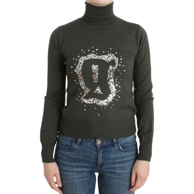 John Galliano Grüner Wollpullover mit Rollkragen Grün S John Galliano Grüner Wollpullover mit Rollkragen Grün S