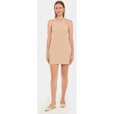 Hiccup Ein-Schulter Bodycon Mini-Kleid Natürlich S Hiccup Ein-Schulter Bodycon Mini-Kleid Natürlich S