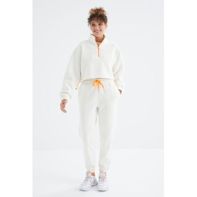 Tommy Life Oversized Fleece Sweatshirt und Hose Set Cremefarben XL Tommy Life Oversized Fleece Sweatshirt und Hose Set Cremefarben XL