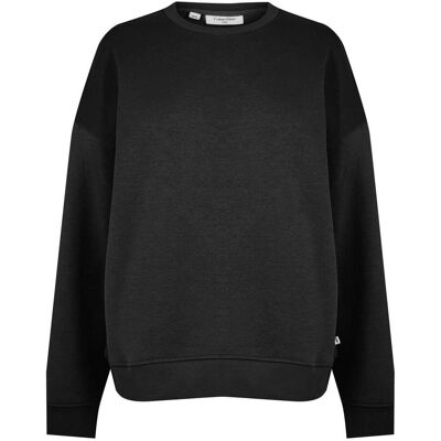 Calvin Klein - Sweatshirt für Damen, Regulär, Drop-Ärmel (Schwarz) Schwarz EU 42 / UK 14 Calvin Klein - Sweatshirt für Damen, Regulär, Drop-Ärmel (Schwarz) Schwarz EU 42 / UK 14