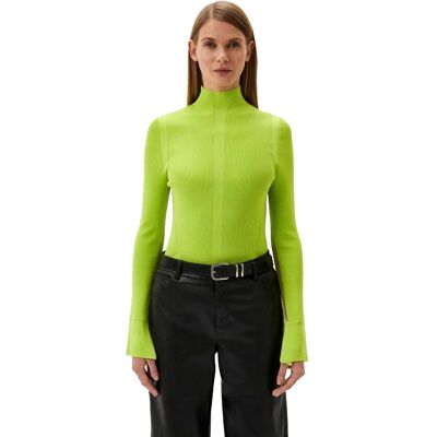 Boss - "Frescia" Pullover Top für Damen, Viskose, Anliegend, Langärmlig (Leuchtend Gelb) Gelb EU 42 / UK 14 Boss - "Frescia" Pullover Top für Damen, Viskose, Anliegend, Langärmlig (Leuchtend Gelb) Gelb EU 42 / UK 14