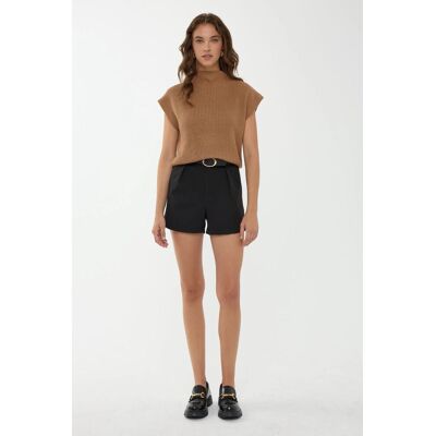 Hiccup Halb-Stehkragen Strickpullover Kamel M Hiccup Halb-Stehkragen Strickpullover Kamel M