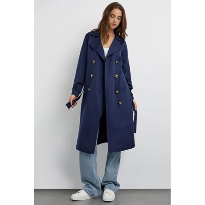 Hiccup Doppelreihiger Gürtelt trenchcoat Marine S Hiccup Doppelreihiger Gürtelt trenchcoat Marine S