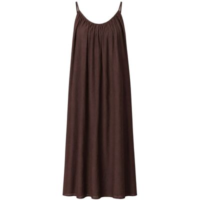 Mixray Ärmelloses A-Linien-Maxikleid Braun S Mixray Ärmelloses A-Linien-Maxikleid Braun S