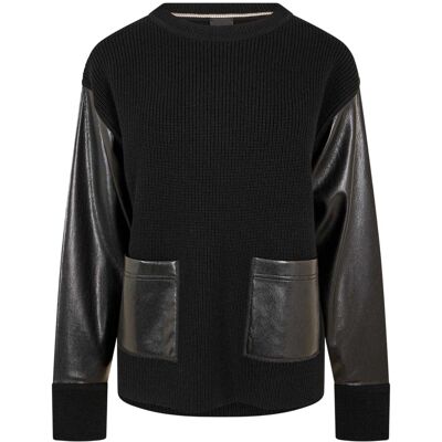 Boss - "Fanalian" Sweatshirt für Damen, Kunststoff (Schwarz) Schwarz EU 36 / UK 8 Boss - "Fanalian" Sweatshirt für Damen, Kunststoff (Schwarz) Schwarz EU 36 / UK 8