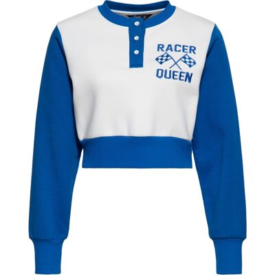 Queen Kerosin Damen Pullover Racer Queen Weiß XS Queen Kerosin Damen Pullover Racer Queen Weiß XS