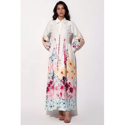 MSN Collection Blumen A-Linie Maxikleid Mehrfarben M MSN Collection Blumen A-Linie Maxikleid Mehrfarben M