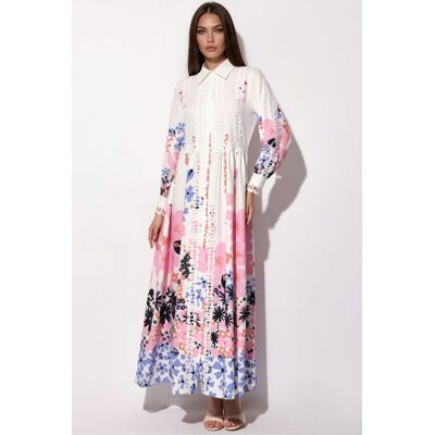 MSN Collection Blumen A-Linie Maxikleid Mehrfarben M MSN Collection Blumen A-Linie Maxikleid Mehrfarben M