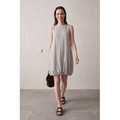 MyFashion Lässiges Mini-Kleid aus strukturiertem Lyocell Stein M MyFashion Lässiges Mini-Kleid aus strukturiertem Lyocell Stein M