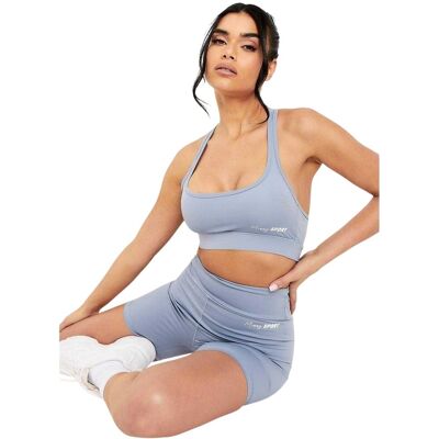 Missyempire Missy Empire - Sport-BH für Damen (Blau) Blau EU 34 / UK 6 Missyempire Missy Empire - Sport-BH für Damen (Blau) Blau EU 34 / UK 6