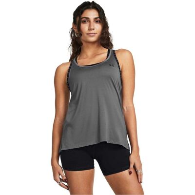 Under Armour - Ärmelloses Oberteil für Damen, 4-fache Dehnrichtung (Grau) Grau EU 46 / UK 18 Under Armour - Ärmelloses Oberteil für Damen, 4-fache Dehnrichtung (Grau) Grau EU 46 / UK 18