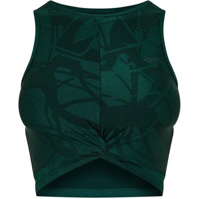 Reebok - Ärmelloses Oberteil für Damen, Yoga, Schmal (Tannengrün) Grün XS Reebok - Ärmelloses Oberteil für Damen, Yoga, Schmal (Tannengrün) Grün XS